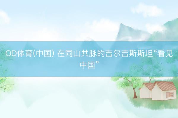 OD体育(中国) 在同山共脉的吉尔吉斯斯坦“看见中国”