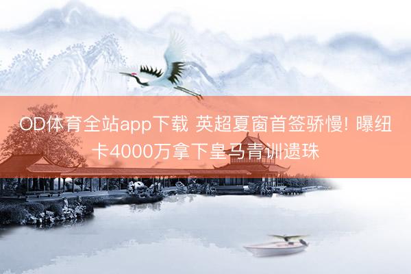 OD体育全站app下载 英超夏窗首签骄慢! 曝纽卡4000万拿下皇马青训遗珠