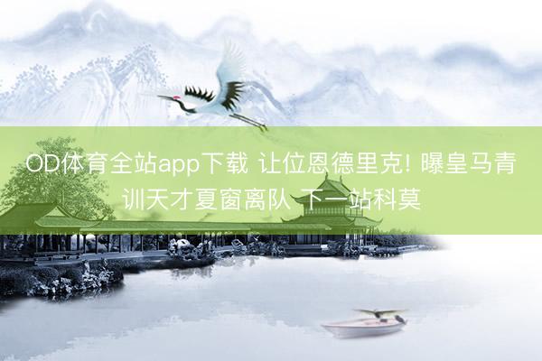 OD体育全站app下载 让位恩德里克! 曝皇马青训天才夏窗离队 下一站科莫