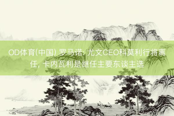 OD体育(中国) 罗马诺: 尤文CEO科莫利行将离任, 卡内瓦利是继任主要东谈主选