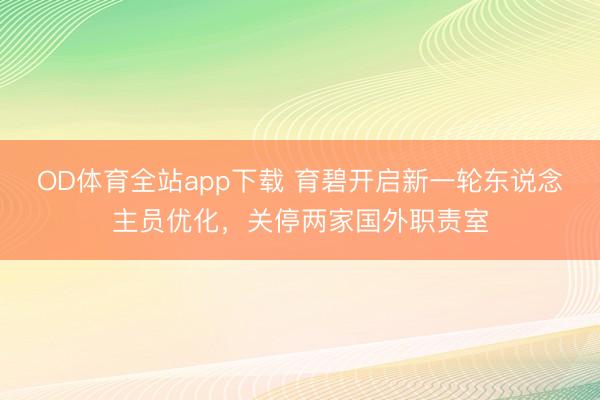 OD体育全站app下载 育碧开启新一轮东说念主员优化，关停两家国外职责室