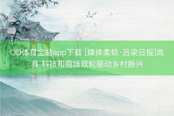 OD体育全站app下载 [媒体柔软·吕梁日报]岚县 科技和商场双轮驱动乡村振兴