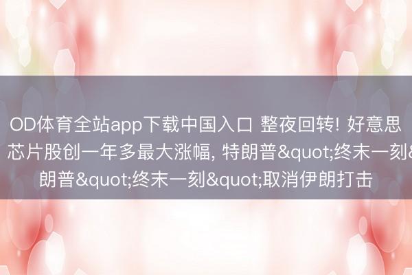 OD体育全站app下载中国入口 整夜回转! 好意思股三大指暴涨逾2%, 芯片股创一年多最大涨幅, 特朗普"终末一刻"取消伊朗打击