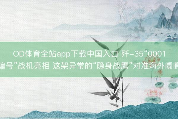OD体育全站app下载中国入口 歼-35“0001编号”战机亮相 这架异常的“隐身战鹰”对准海外阛阓