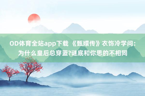 OD体育全站app下载 《甄嬛传》衣饰冷学问：为什么皇后总穿蓝?谜底和你思的不相同
